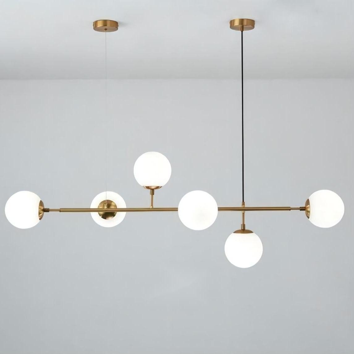 Industrial Orb Multi Lights Glass Hanging Light For Living Room Available In 6 Or 4 Heads
