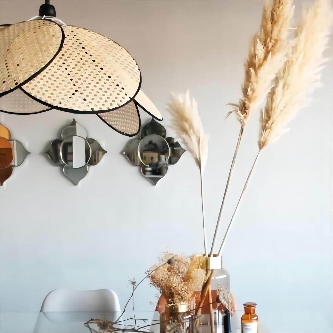 Japanese Wabi-sabi Rattan Pendant Light