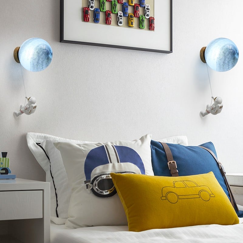 3D Lunar Astronaut Wall Light