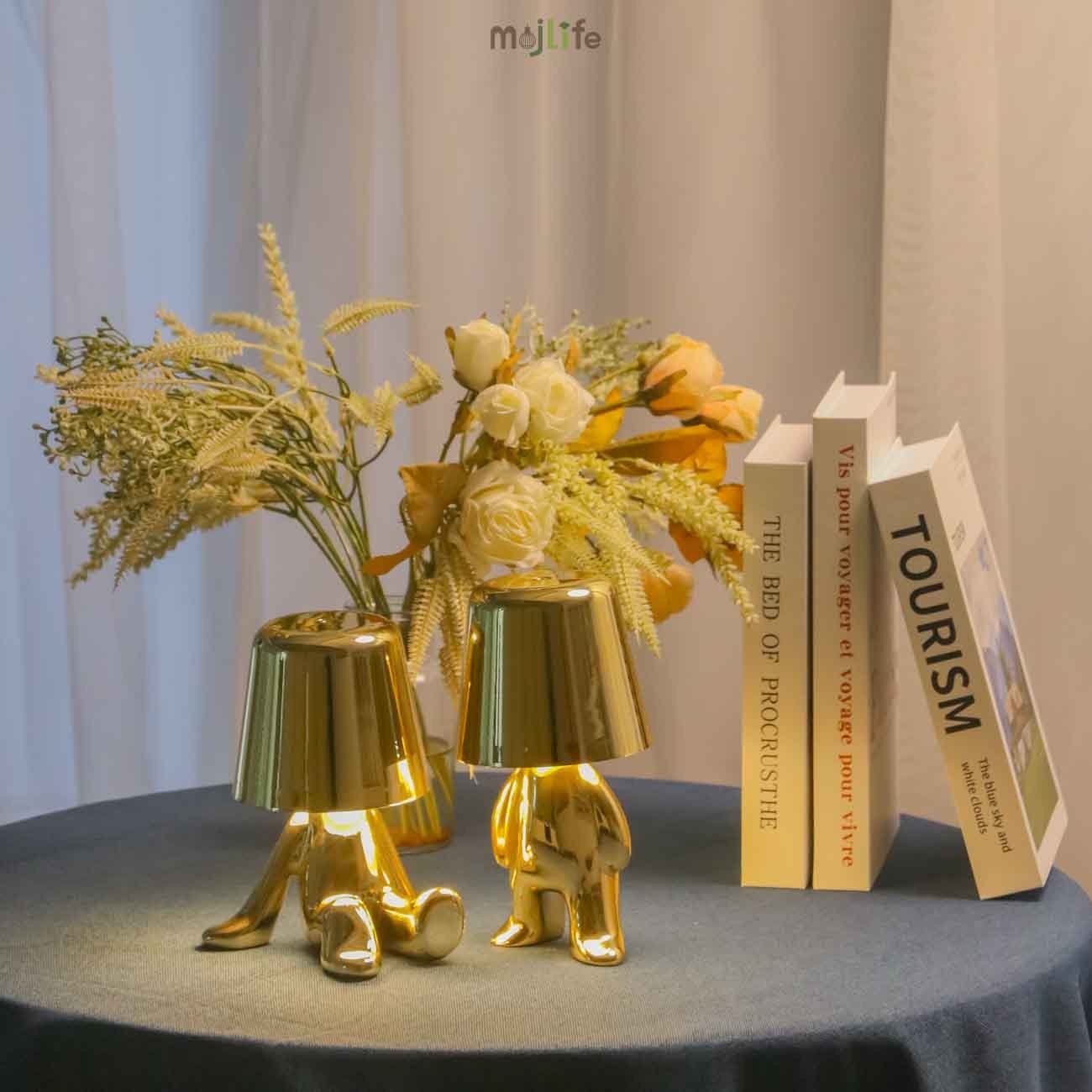 Golden Thinker LED Rechargeable Touch Night Lamp