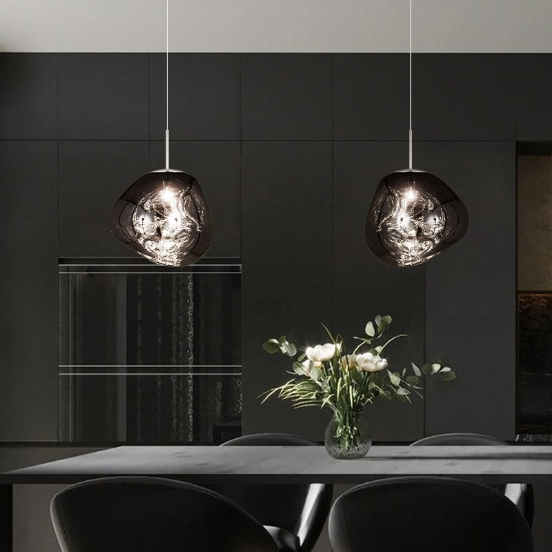 Novelty Vibrant Lava Glass Melt With Futuristic Sense Dining Room Pendant Lamp