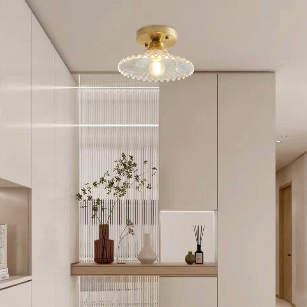 Pothone Scalloped Glass Ceiling Light