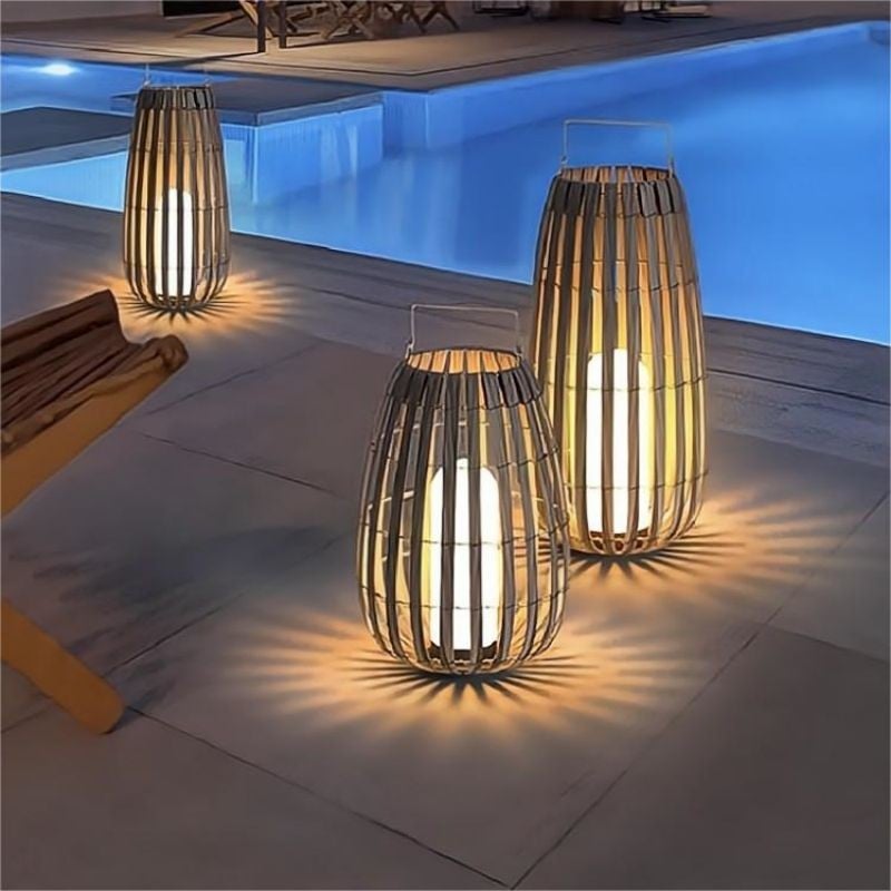 Portable Woven Floor Lamp