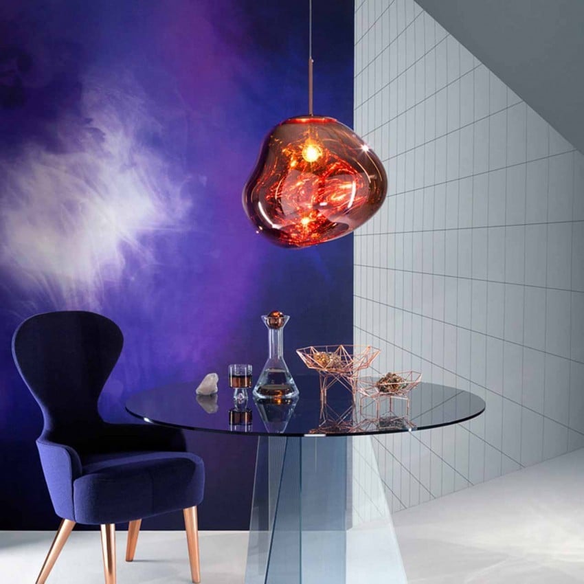 Novelty Vibrant Lava Glass Melt With Futuristic Sense Dining Room Pendant Lamp