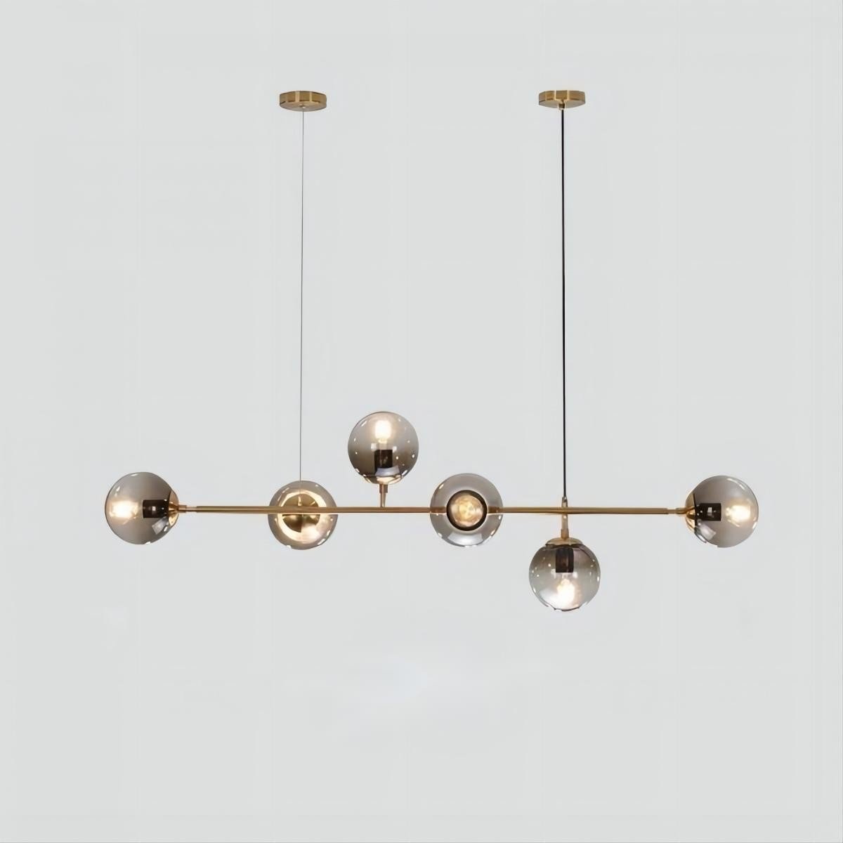Industrial Orb Multi Lights Glass Hanging Light For Living Room Available In 6 Or 4 Heads