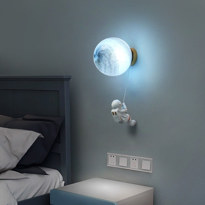 3D Lunar Astronaut Wall Light
