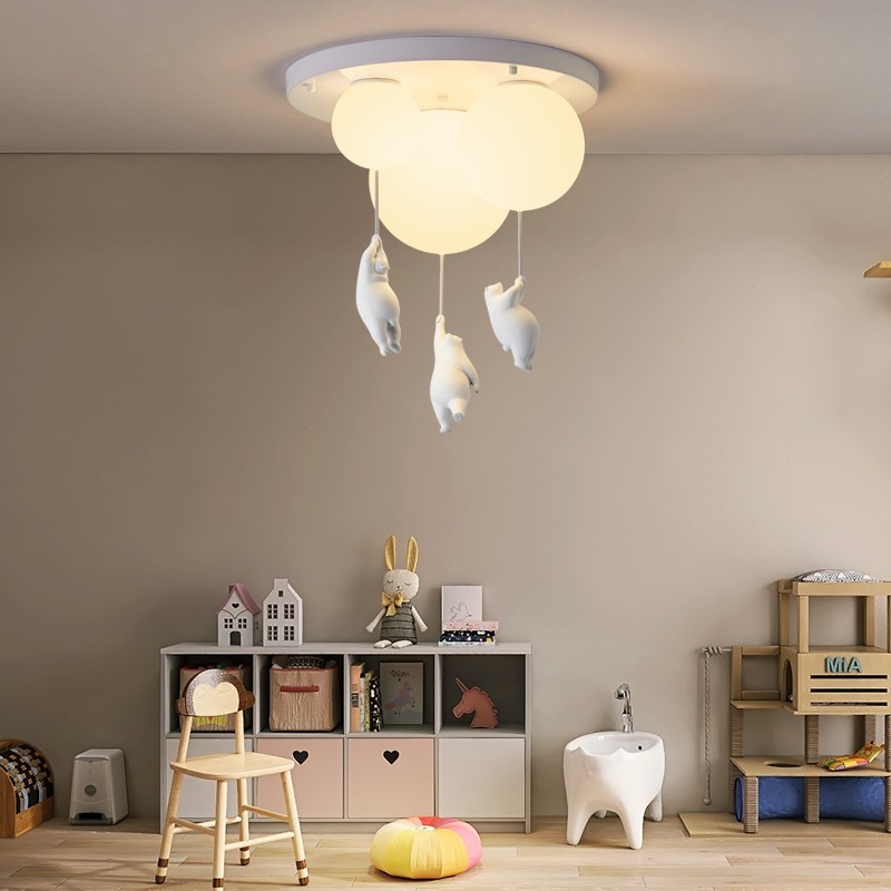 Cartoon Bear Balloon Ceiling Lamp