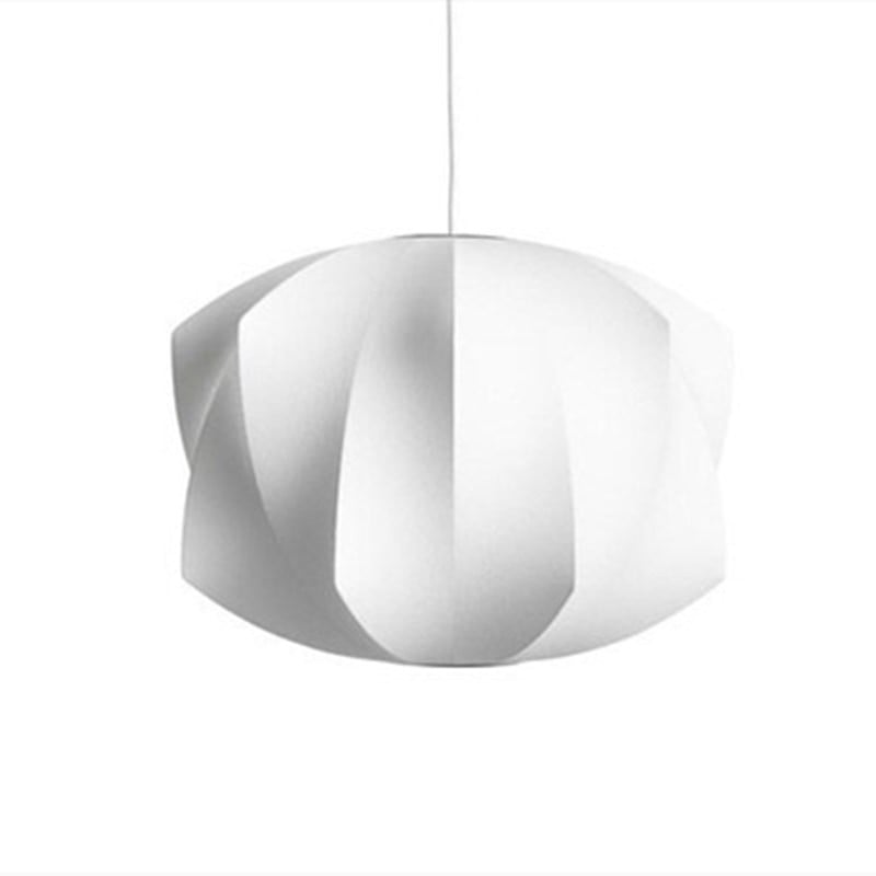 Art Deco Silk Bubble Pendant Lamp In Pear Apple Sphere Lantern Shape For Dining Room