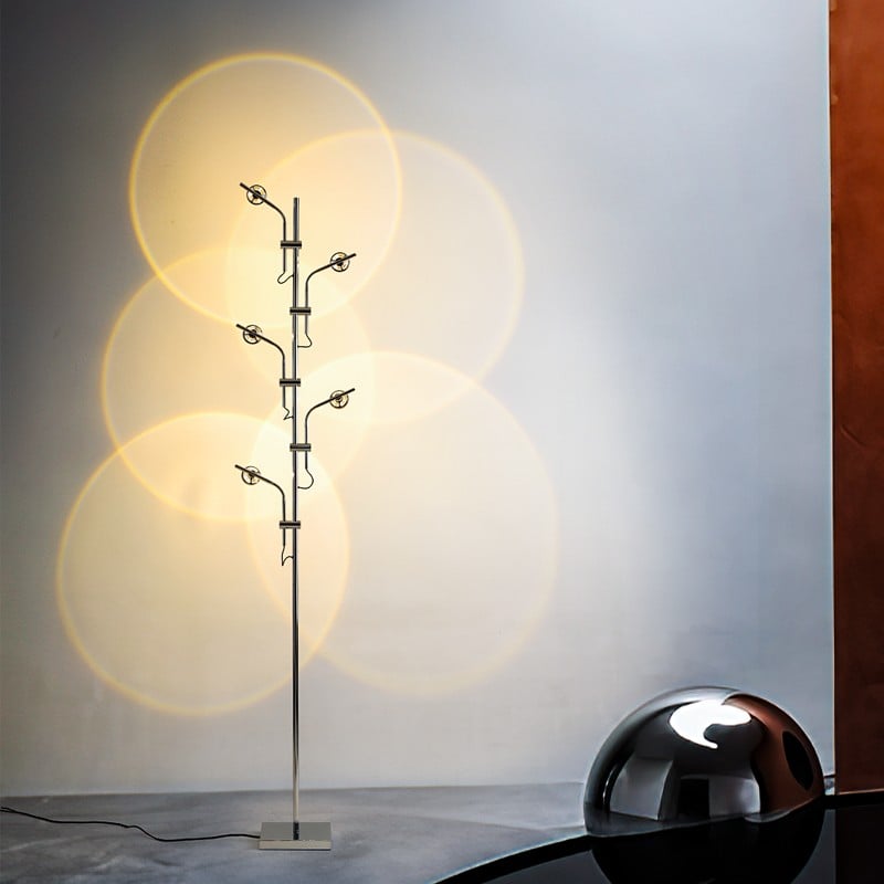 Traditional Wa Wa Flex Multi Heads Metal Floor Lamp Available In 3 Or 5 Heads For Bedroom