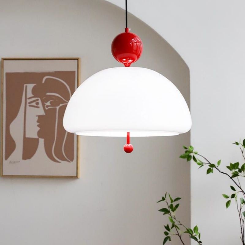 White Jade Glass Restaurant Lamp