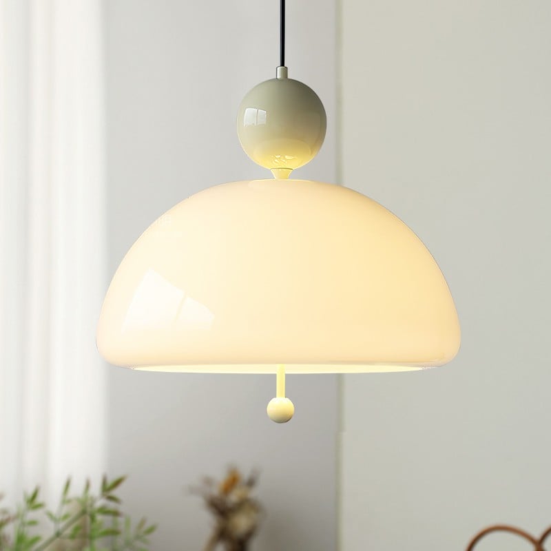White Jade Glass Restaurant Lamp