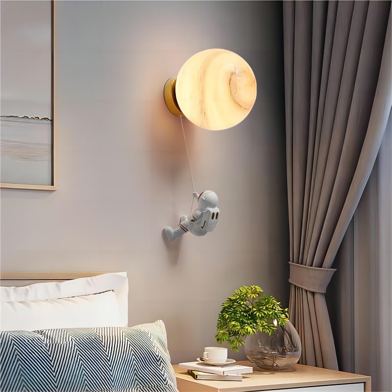 3D Lunar Astronaut Wall Light