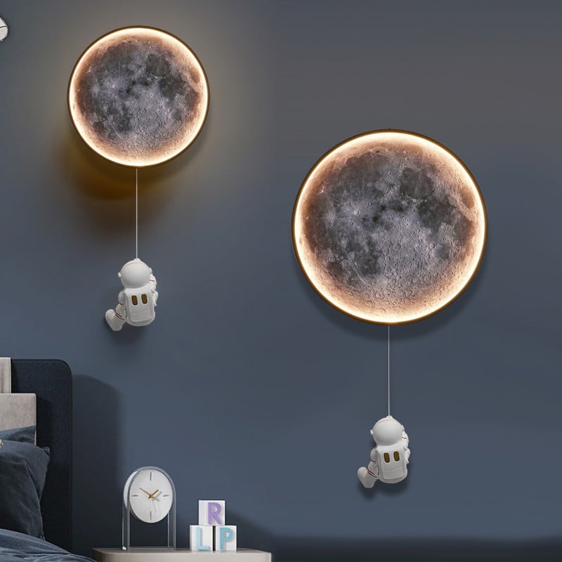 3D Lunar Astronaut Wall Light