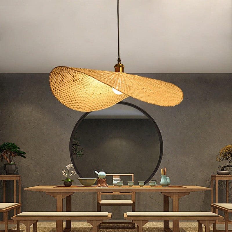 Lotus Wooden Pendant Light
