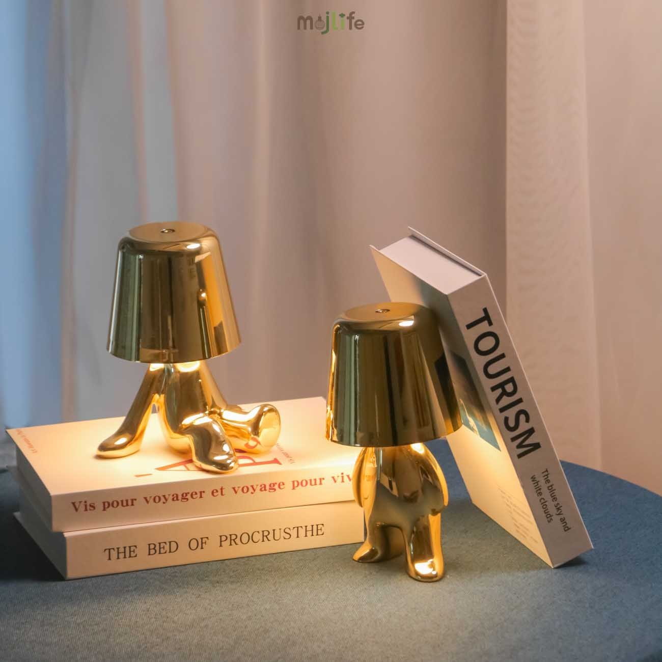 Golden Thinker LED Rechargeable Touch Night Lamp