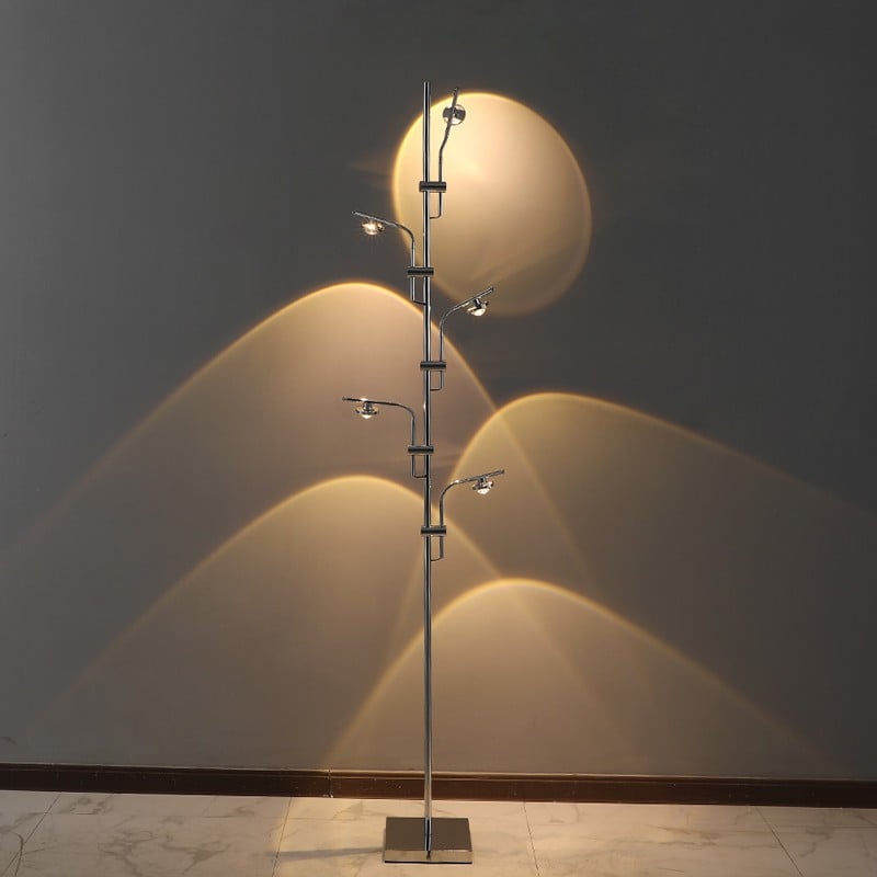 Traditional Wa Wa Flex Multi Heads Metal Floor Lamp Available In 3 Or 5 Heads For Bedroom