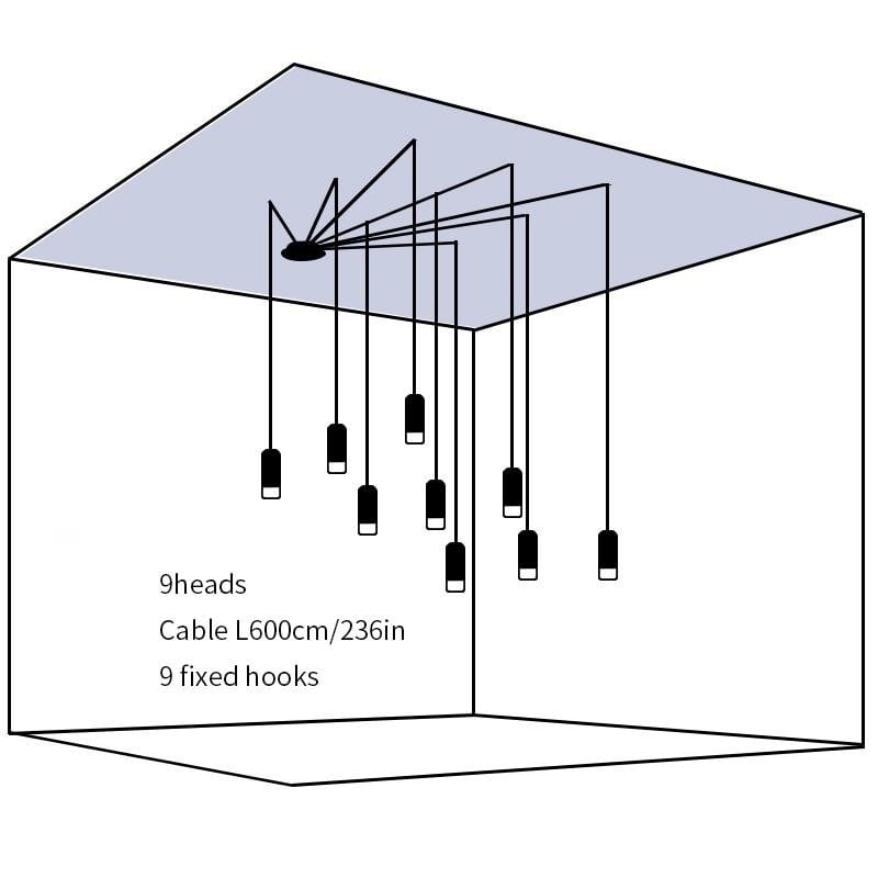 Wireflow Free Form Suspension Lamp
