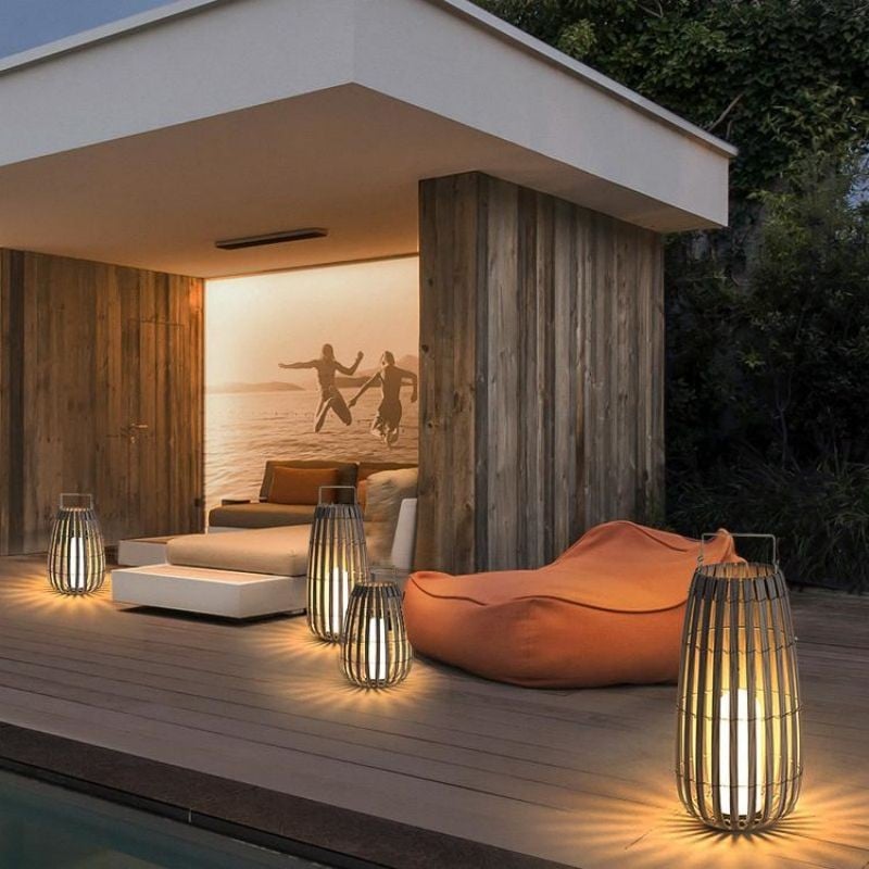 Portable Woven Floor Lamp