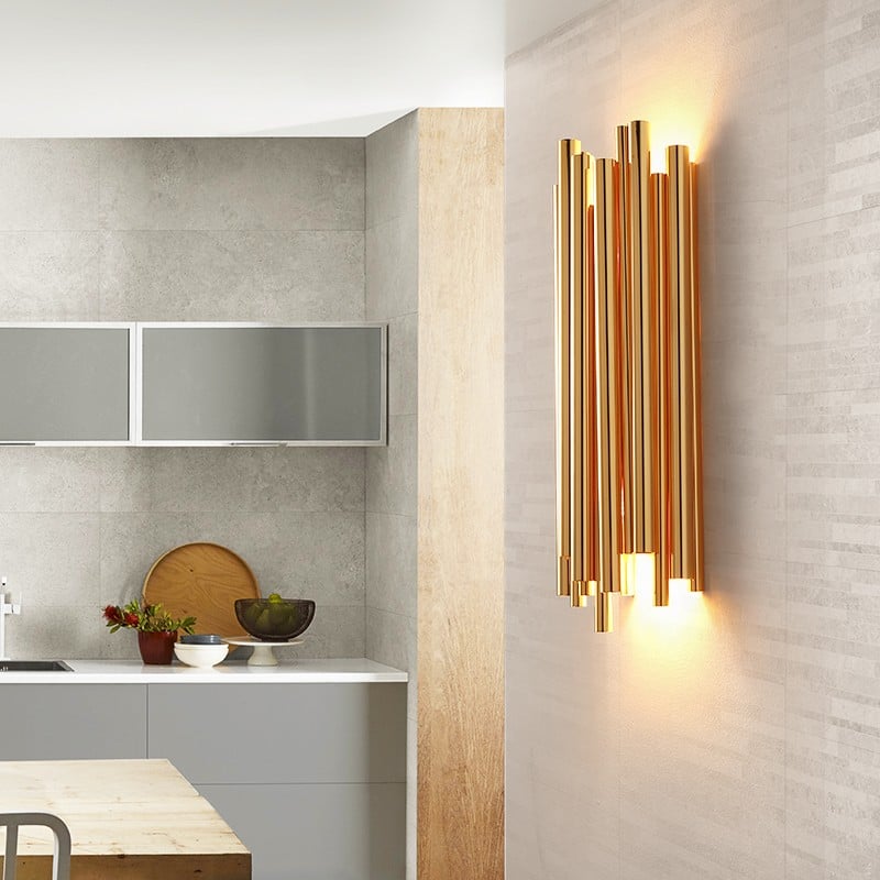 Gold Aluminum Brubeck LED Wall Lamp