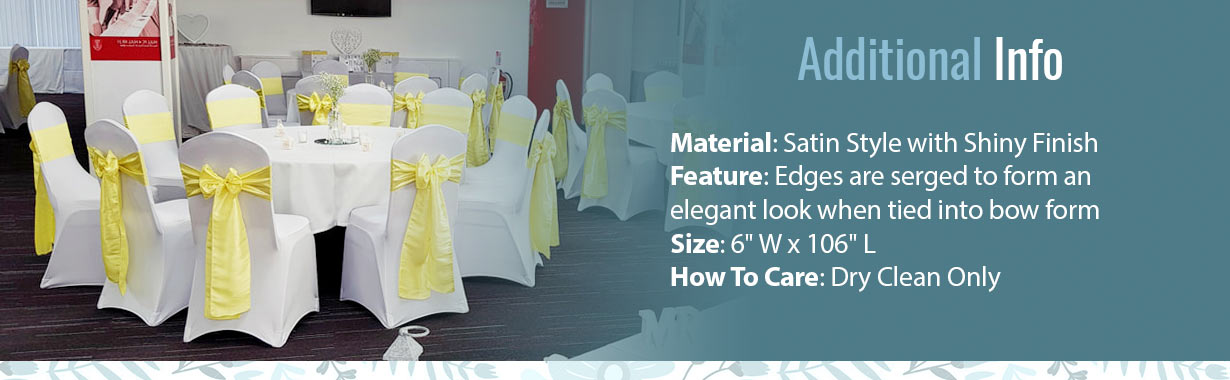 satin chair bows