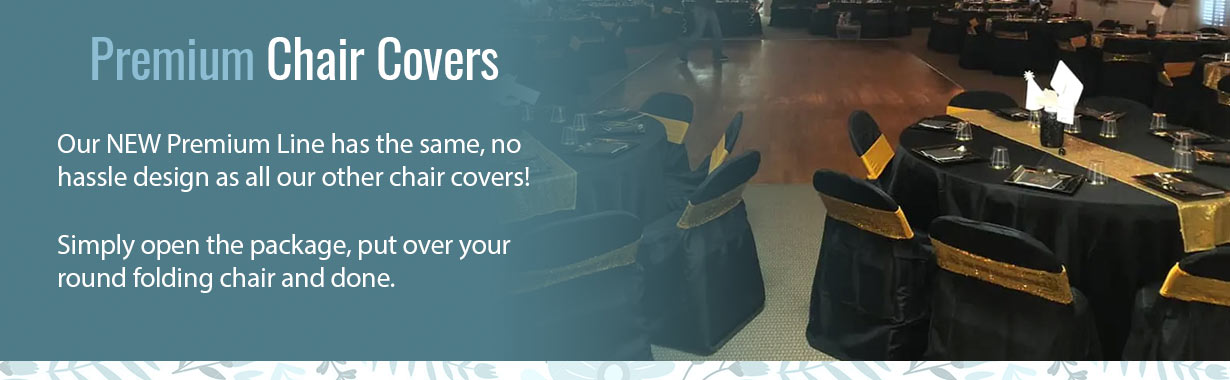 white polyester chair covers